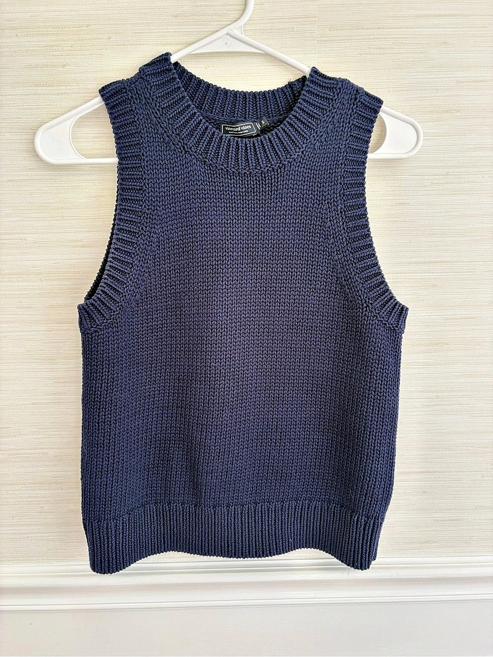 Vineyard Vines Knit Sweater Tank, Navy Small Like New